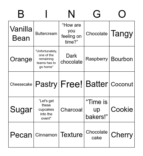 Sugar Rush Bingo! Bingo Card