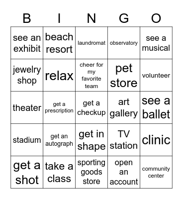 Summit 6 Unit 1 Bingo Card