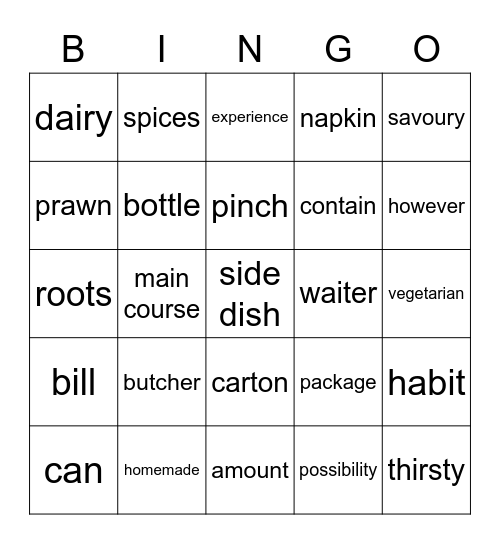 B1F Bingo Card