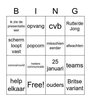 Bingo Sandra Bingo Card