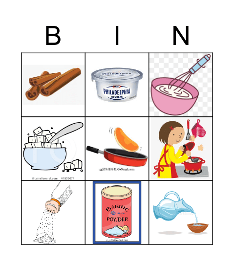Baking Bingo Card