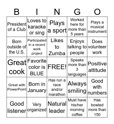YOUR TEAM IS FULL OF SURPRISES Bingo Card