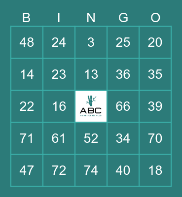 ABC New Year's Bingo Card