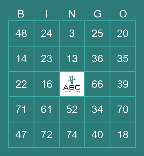 ABC New Year's Bingo Card