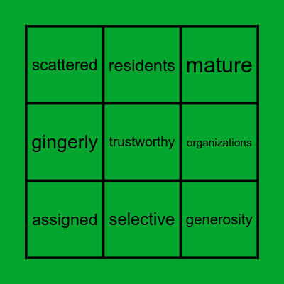 Grade 4 Unit 3 Week 2 Bingo Card