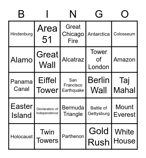 WHOHQ Bingo Card