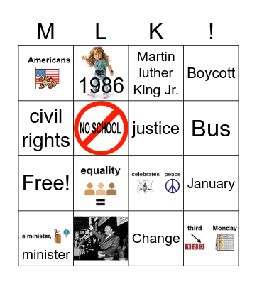 MLK Bingo Card