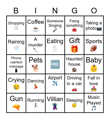 🍿 Movie Bingo 🍿 Bingo Card