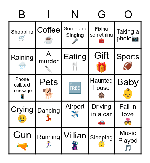 🍿 Movie Bingo 🍿 Bingo Card