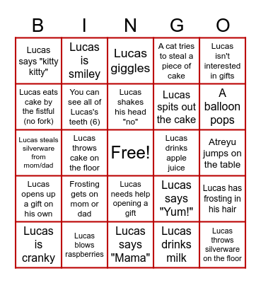 Birthday Bingo Card