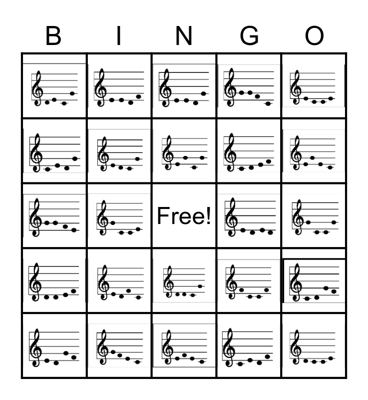 Solfege BINGO Card