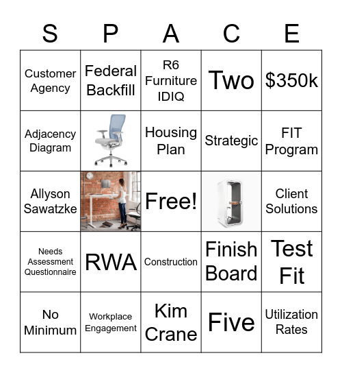 Getting to Know Region 6 Total Workplace Program Bingo Card