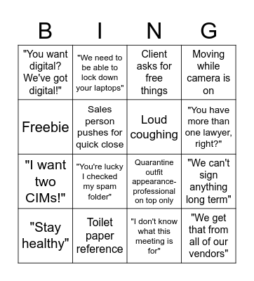 'How We Won' Skit Bingo Card