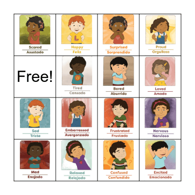 Emotions BINGO Card
