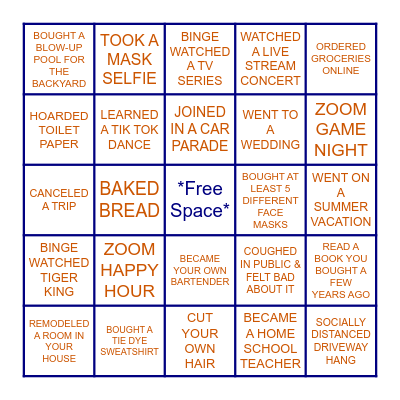 A Very *COVID* Bingo Card