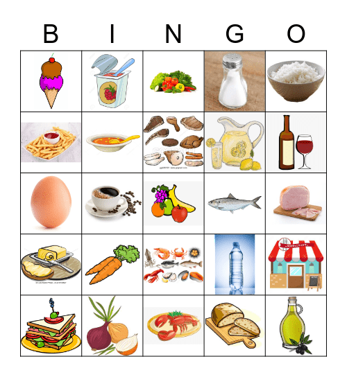 La Comida Bingo Card