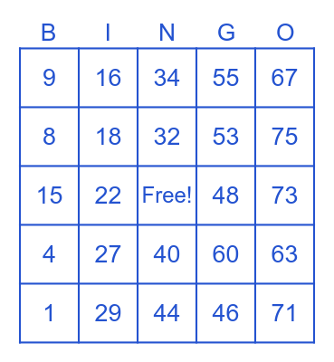 Pembroke Pines Bingo Group 2: Bingo Card