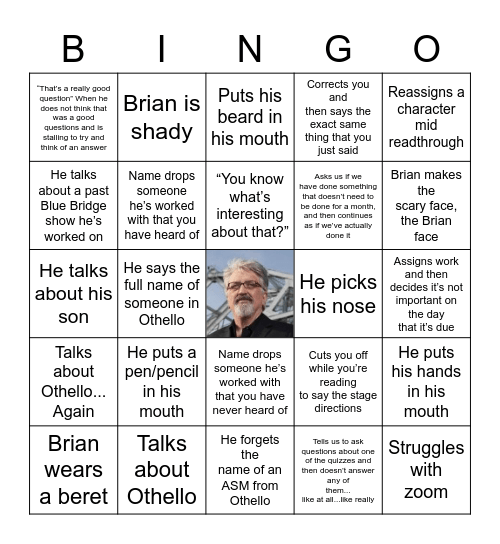Brian Bingo Card