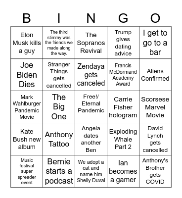 2021 Bingo - Ian Bingo Card