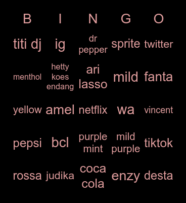 JISUNG Bingo Card