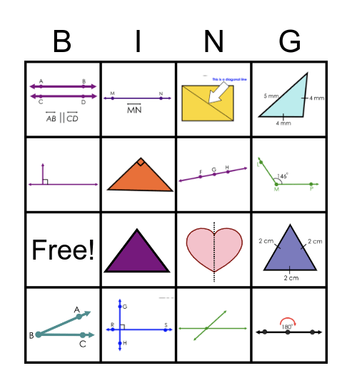 Geometry Bingo Card