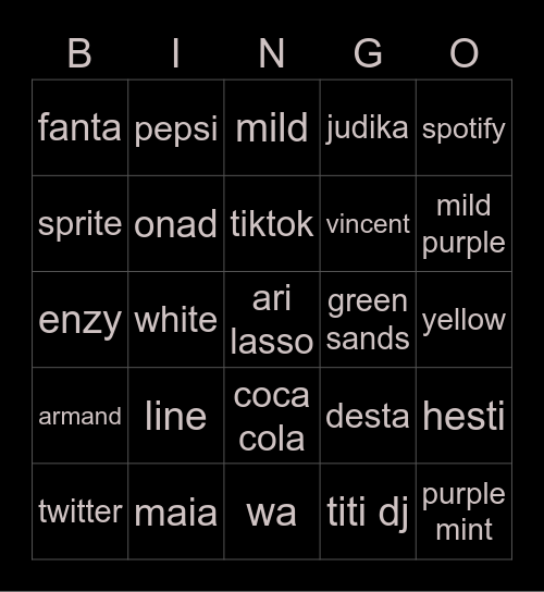 c Bingo Card