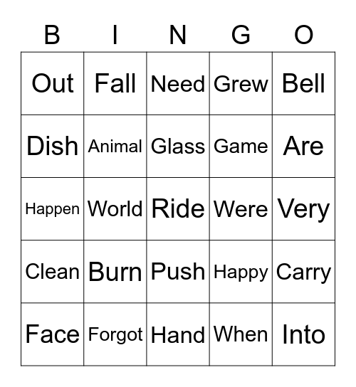 Henry Review Bingo Card