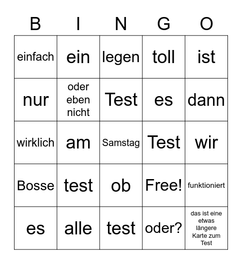 Raidbingo-Test Bingo Card