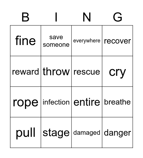 B2A word bingo Card