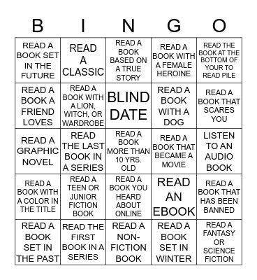 WINTER READING BINGO Card