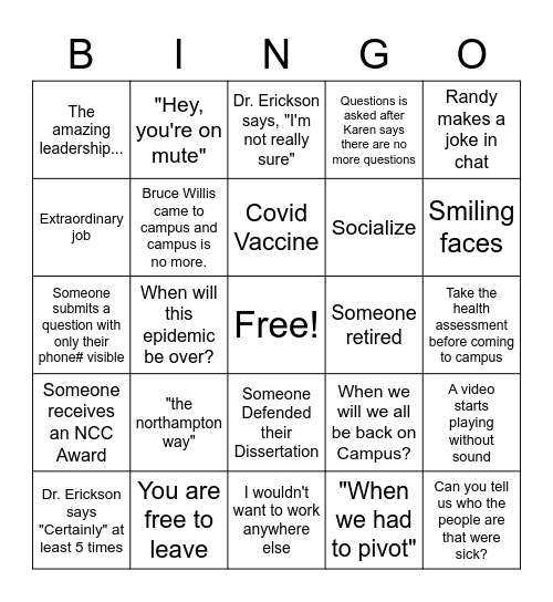 President Bingo Card