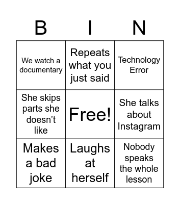 Weipin Bingo Card