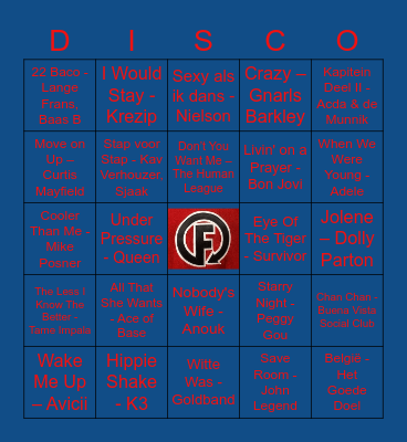 DISCO BINGO Card
