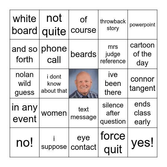palmer bingo Card