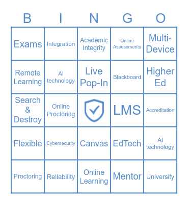 Honorlock Bingo! Bingo Card