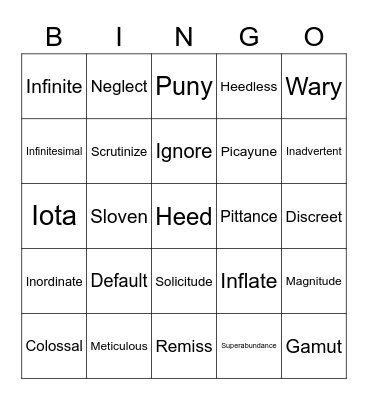 2 Word Work 7 Bingo Card