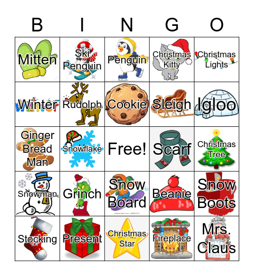 Winter Bingo Card