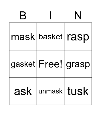 February Week 4 Bingo Card