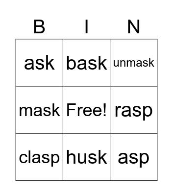 February week 4 Bingo Card