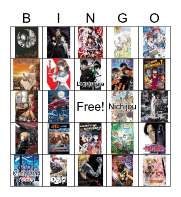 Anime Bingo LOL Bingo Card