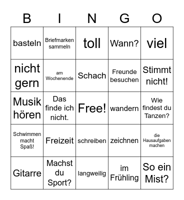 Komm Mit 2 - Kapitel 2 Bingo Card
