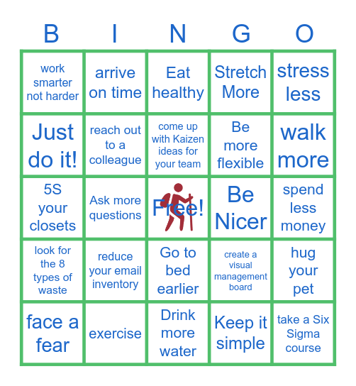 New Year's Goals  OLJ Champions Bingo Card