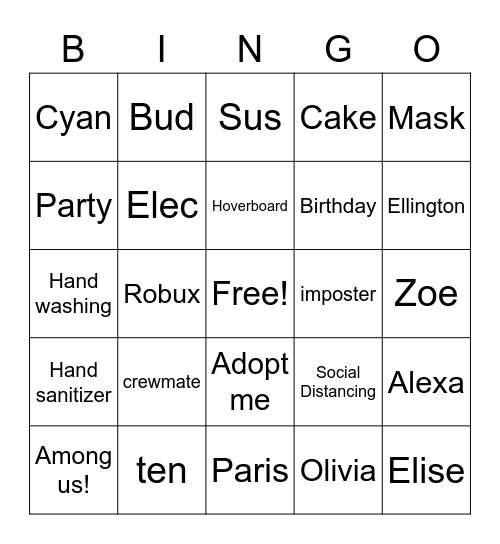 Kennedy Bingo Card