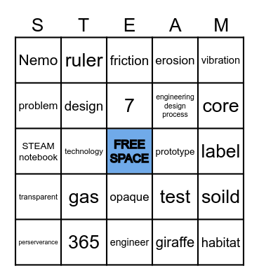STEAM BINGO Card