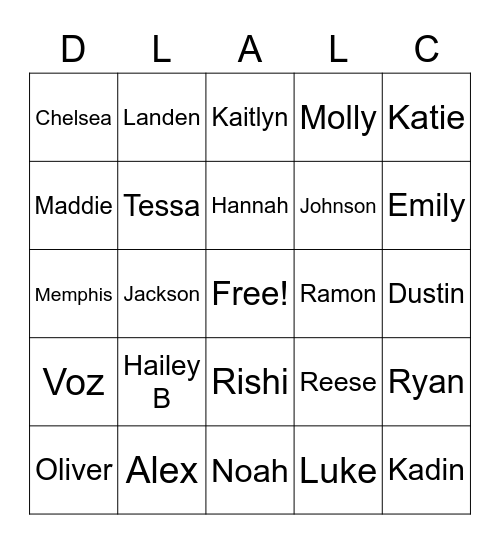ALC Bingo Card
