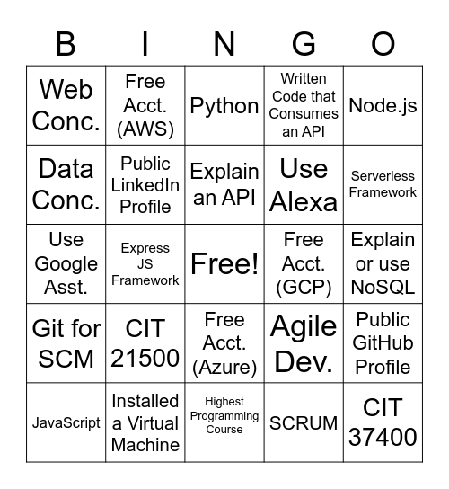 41200 Bingo Card