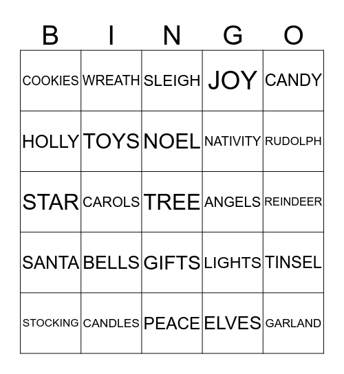 RUSTY'S RIDERS CHRISTMAS BINGO Card