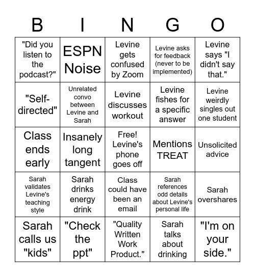 FL 43 Bingo Card