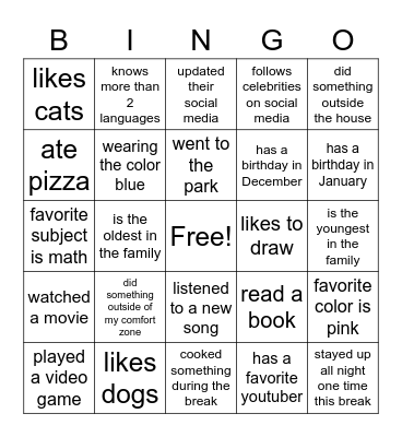 Bingo Card