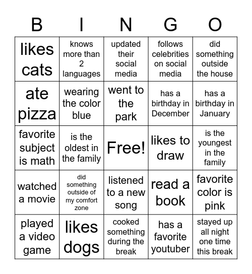 Bingo Card